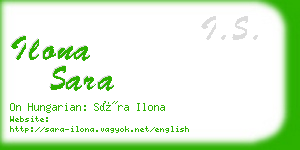 ilona sara business card